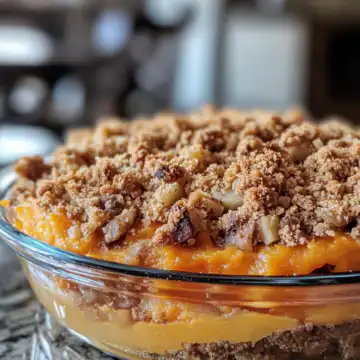 Easy Sweet Potato Casserole taken with iphone 15 pro max --iw 2 --ar 4:5 --v 6.1 --raw