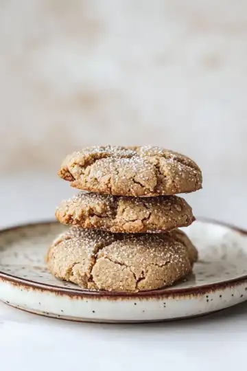Easy Vegan Tahini Cookies taken with iphone 15 pro max --iw 2 --ar 4:5 --v 6.1 --raw