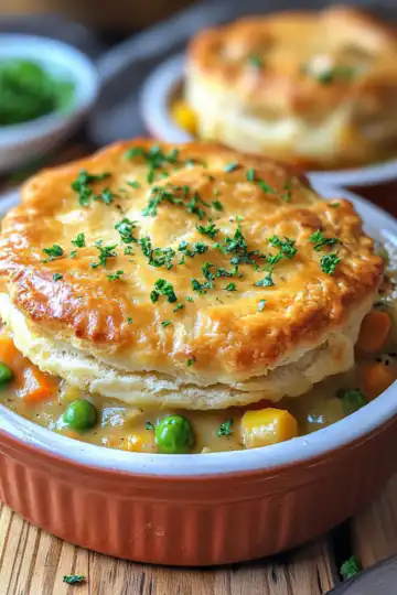 Easy Vegetable Pot Pie With Biscuit Topping taken with iphone 15 pro max --iw 2 --ar 4:5 --v 6.1 --raw