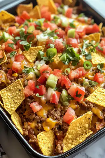 Easy Walking Taco Casserole With Fritos taken with iphone 15 pro max --iw 2 --ar 4:5 --v 6.1 --raw