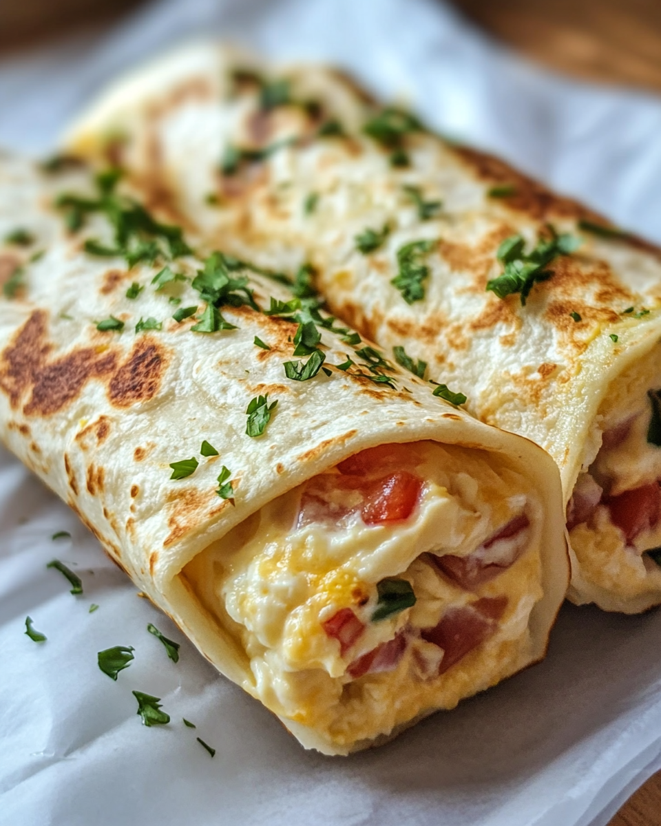 Stack of finished egg white wraps ready to serve with fillings