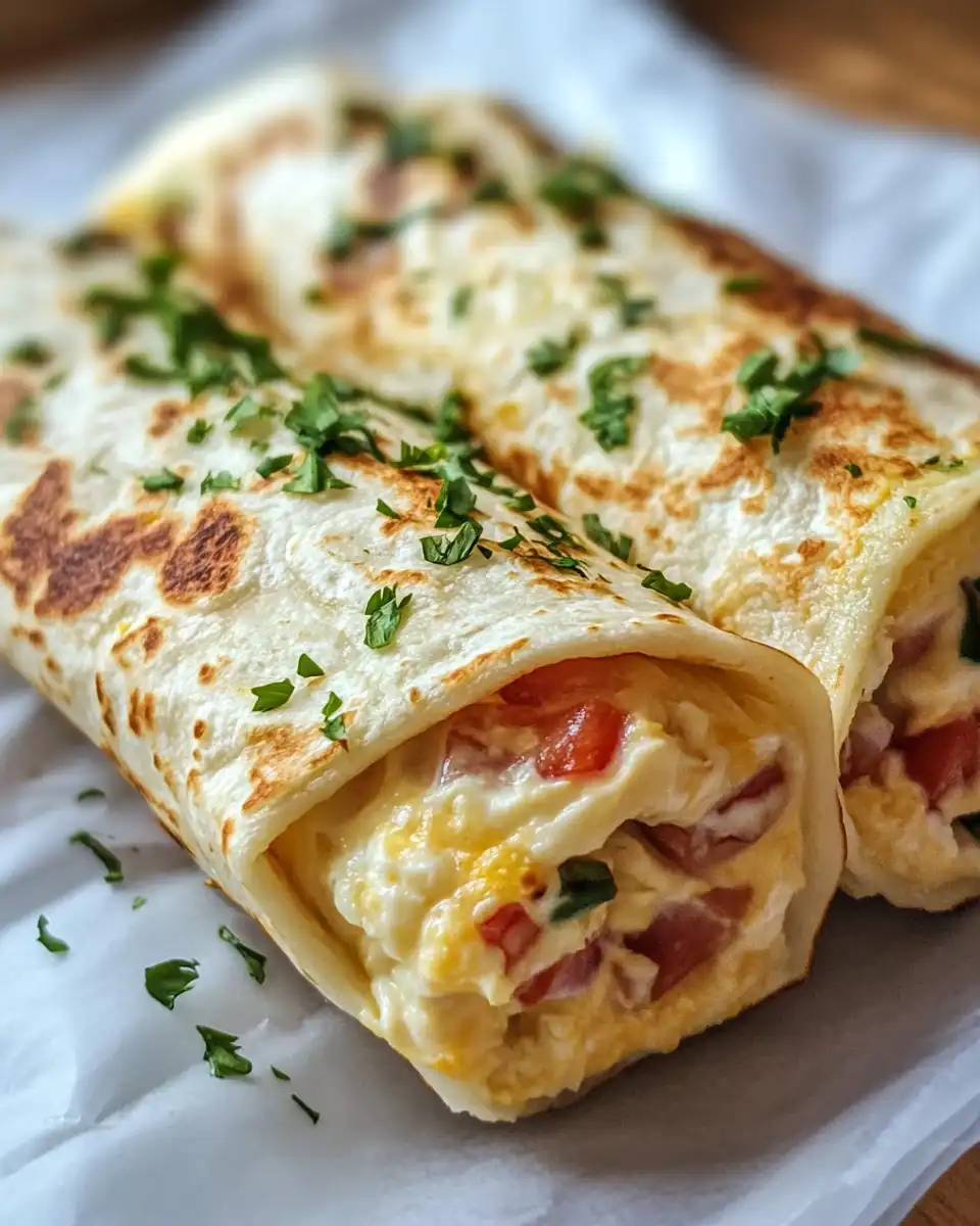 Stack of finished egg white wraps ready to serve with fillings