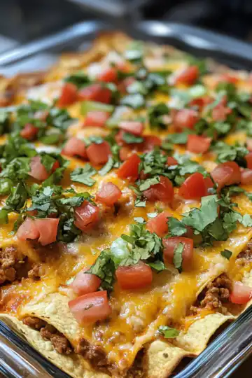 Enchilada Taco Casserole taken with iphone 15 pro max --iw 2 --ar 4:5 --v 6.1 --raw
