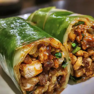 Filipino Chicken Sisig Wraps taken with iphone 15 pro max --iw 2 --ar 4:5 --v 6.1 --raw
