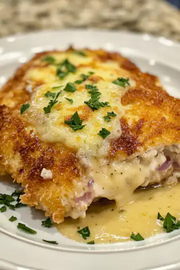 foolproof chicken cordon bleu tastes better from scratch taken with iphone 15 pro max --iw 2 --ar 4:5 --v 6.1 --raw