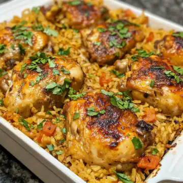 forgotten chicken recipe with rice easy dump and bake taken with iphone 15 pro max --iw 2 --ar 4:5 --v 6.1 --raw