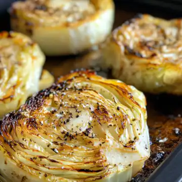 garlic butter roasted cabbage steaks taken with iphone 15 pro max --iw 2 --ar 4:5 --v 6.1 --raw