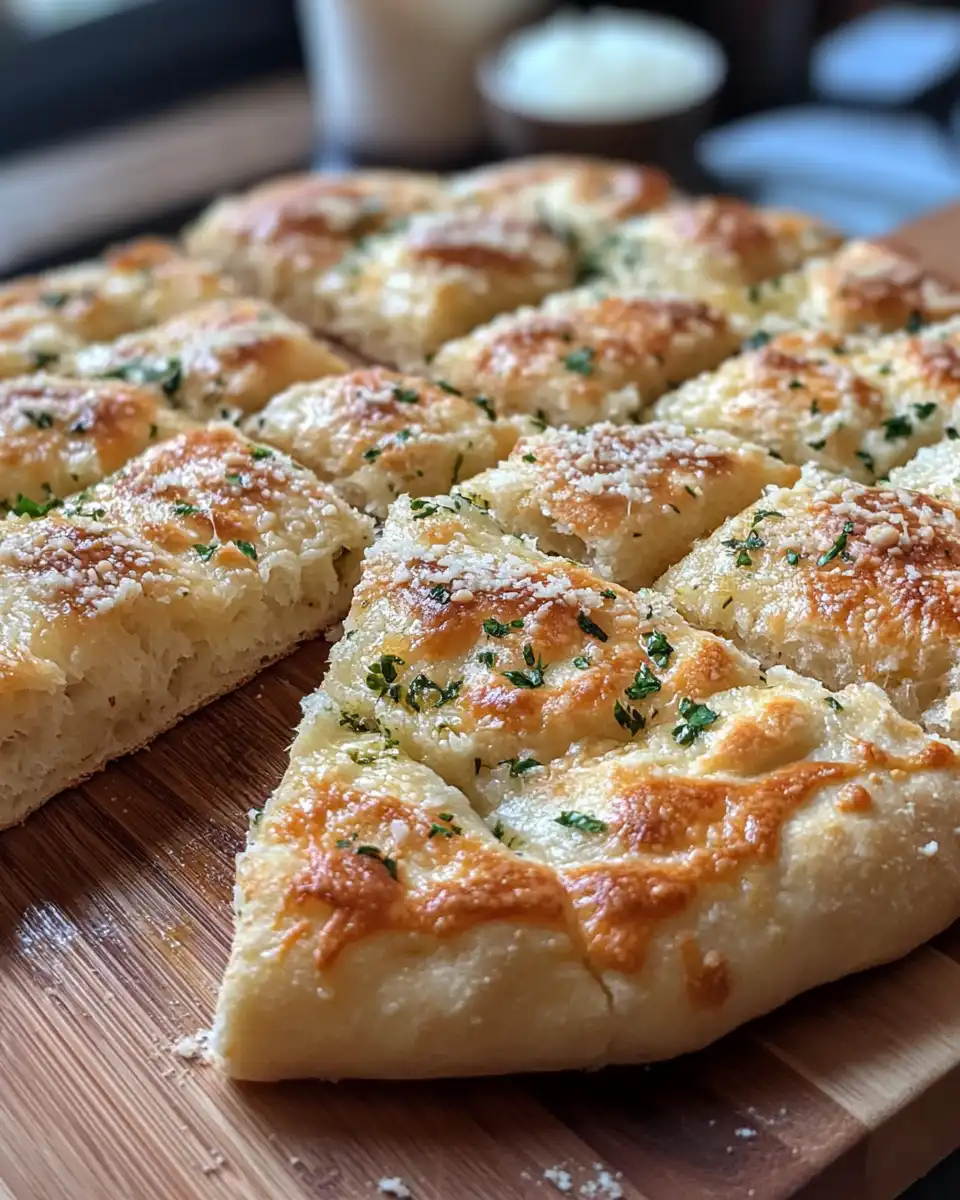 Ingredients and toppings for garlic Parmesan focaccia bread including rosemary, Parmesan, and garlic