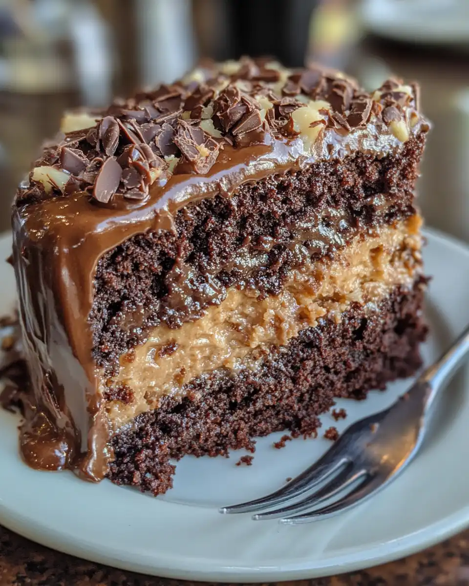 German chocolate cake baking inside pressure cooker