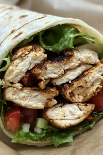 Grilled Chicken Wrap taken with iphone 15 pro max --iw 2 --ar 4:5 --v 6.1 --raw
