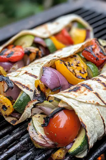 Grilled Summer Veggie Wraps taken with iphone 15 pro max --iw 2 --ar 4:5 --v 6.1 --raw