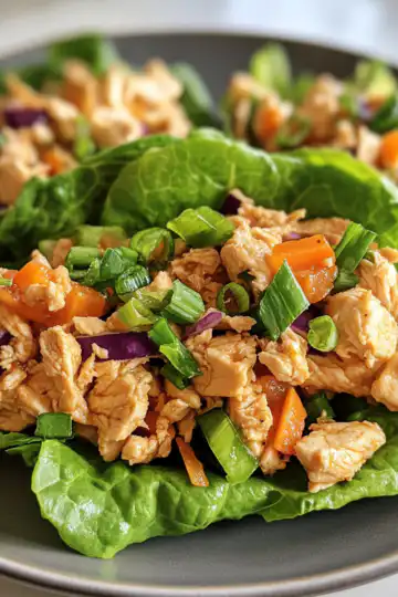 Healthy Asian Chicken Lettuce Wraps taken with iphone 15 pro max --iw 2 --ar 4:5 --v 6.1 --raw