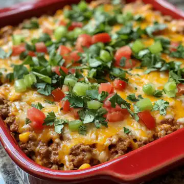 Healthy Taco Casserole taken with iphone 15 pro max --iw 2 --ar 4:5 --v 6.1 --raw