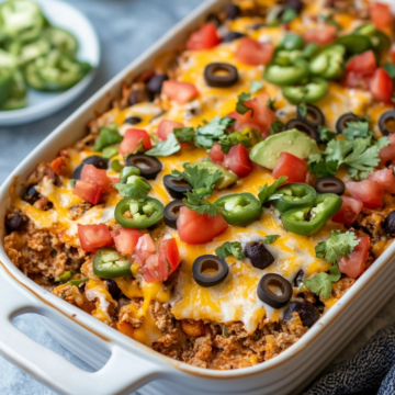 Healthy Taco Casserole taken with iphone 15 pro max --iw 2 --ar 4:5 --v 6.1 --raw