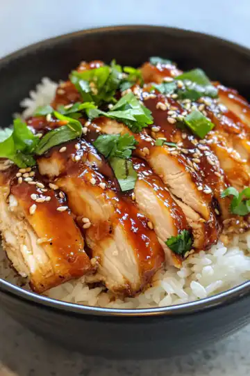 honey bbq chicken rice easy onepan meal taken with iphone 15 pro max --iw 2 --ar 4:5 --v 6.1 --raw