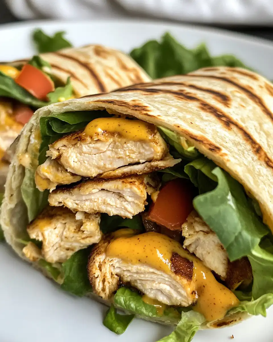 Ingredients including chicken tenders, veggies, and honey mustard dressing