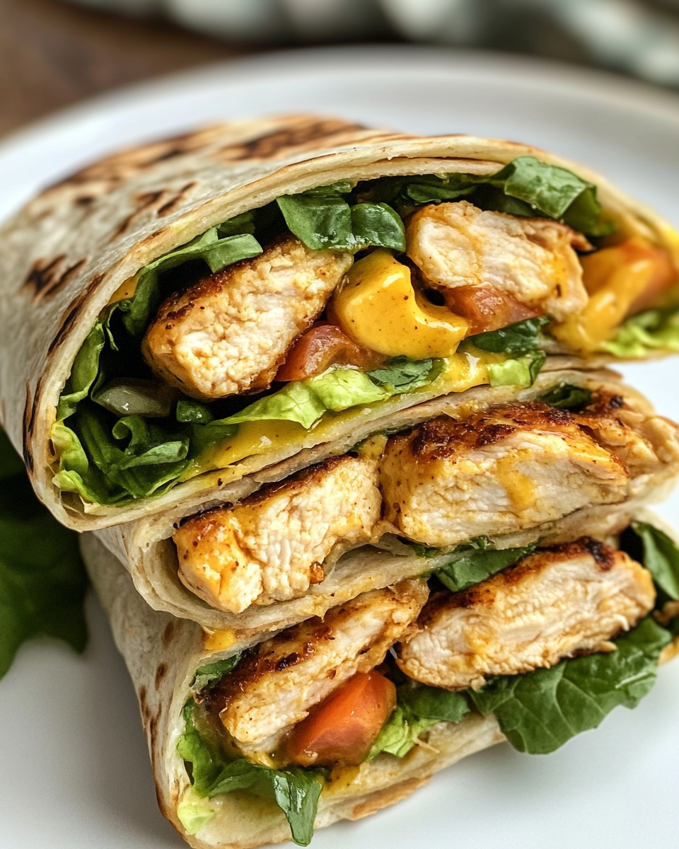 Honey mustard chicken wraps fresh and ready to eat
