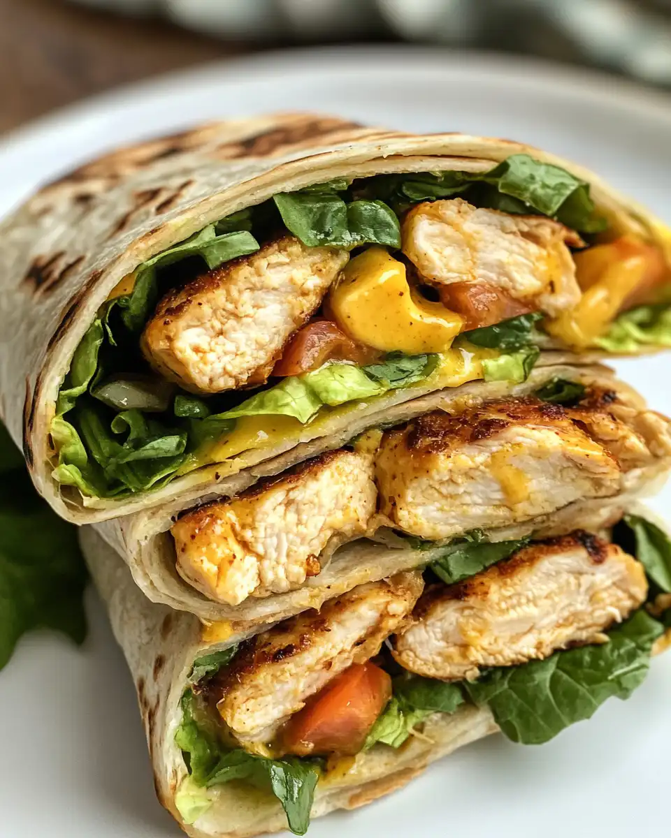Honey mustard chicken wraps fresh and ready to eat