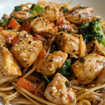 honey pepper chicken pasta recipe taken with iphone 15 pro max --iw 2 --ar 4:5 --v 6.1 --raw
