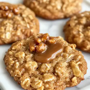 Iced Apple Cider Caramel Oatmeal Cookies taken with iphone 15 pro max --iw 2 --ar 4:5 --v 6.1 --raw