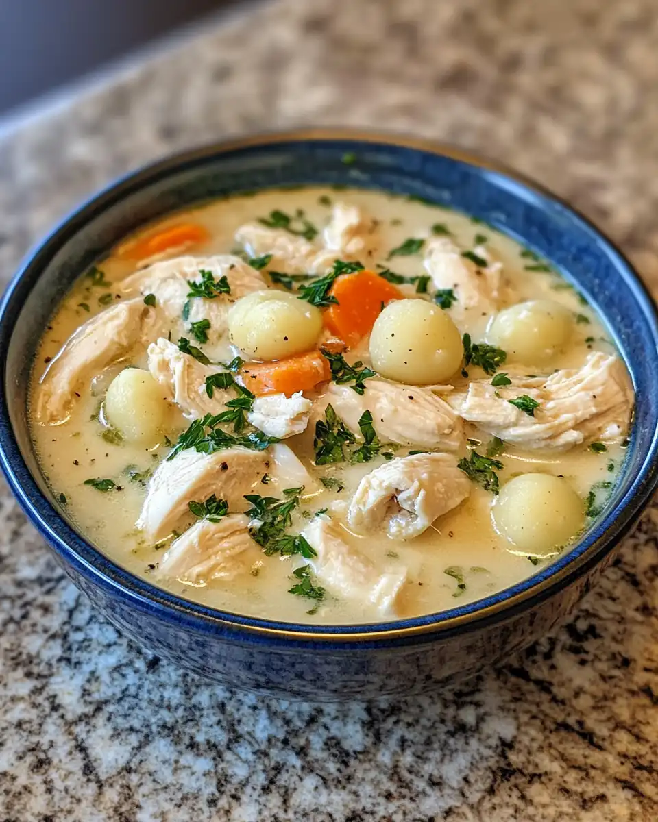 Ingredients for Instant Pot chicken and gnocchi soup prepared and ready
