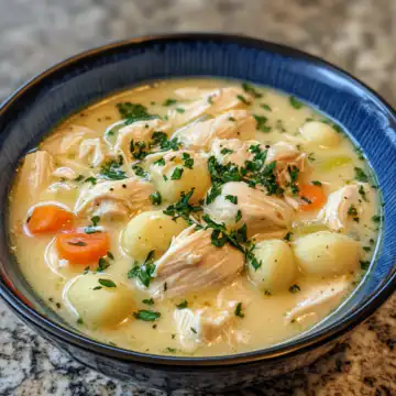 Instant Pot Chicken And Gnocchi Soup taken with iphone 15 pro max --iw 2 --ar 4:5 --v 6.1 --raw
