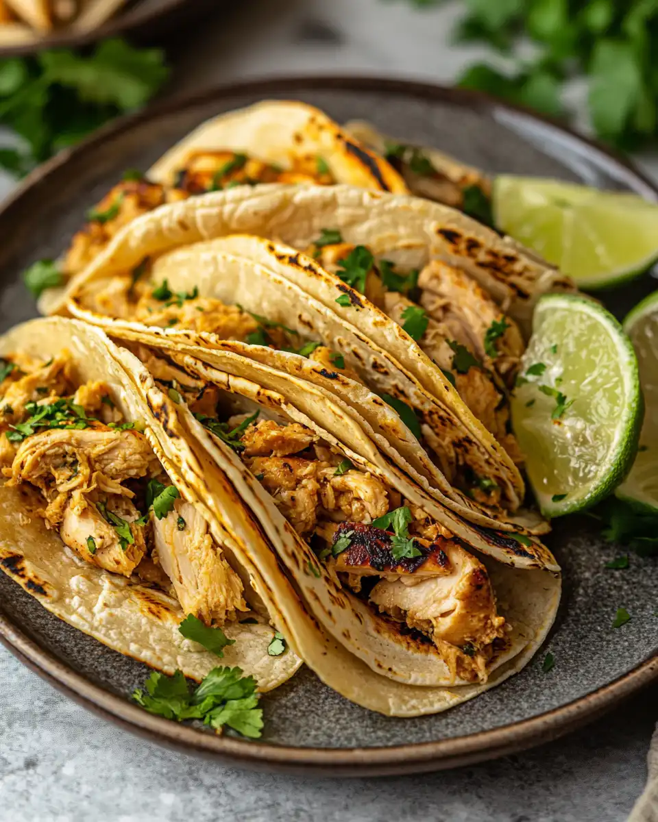 Ingredients laid out for pressure cooker chicken tacos including chicken breasts, spices, broth and fire roasted tomatoes