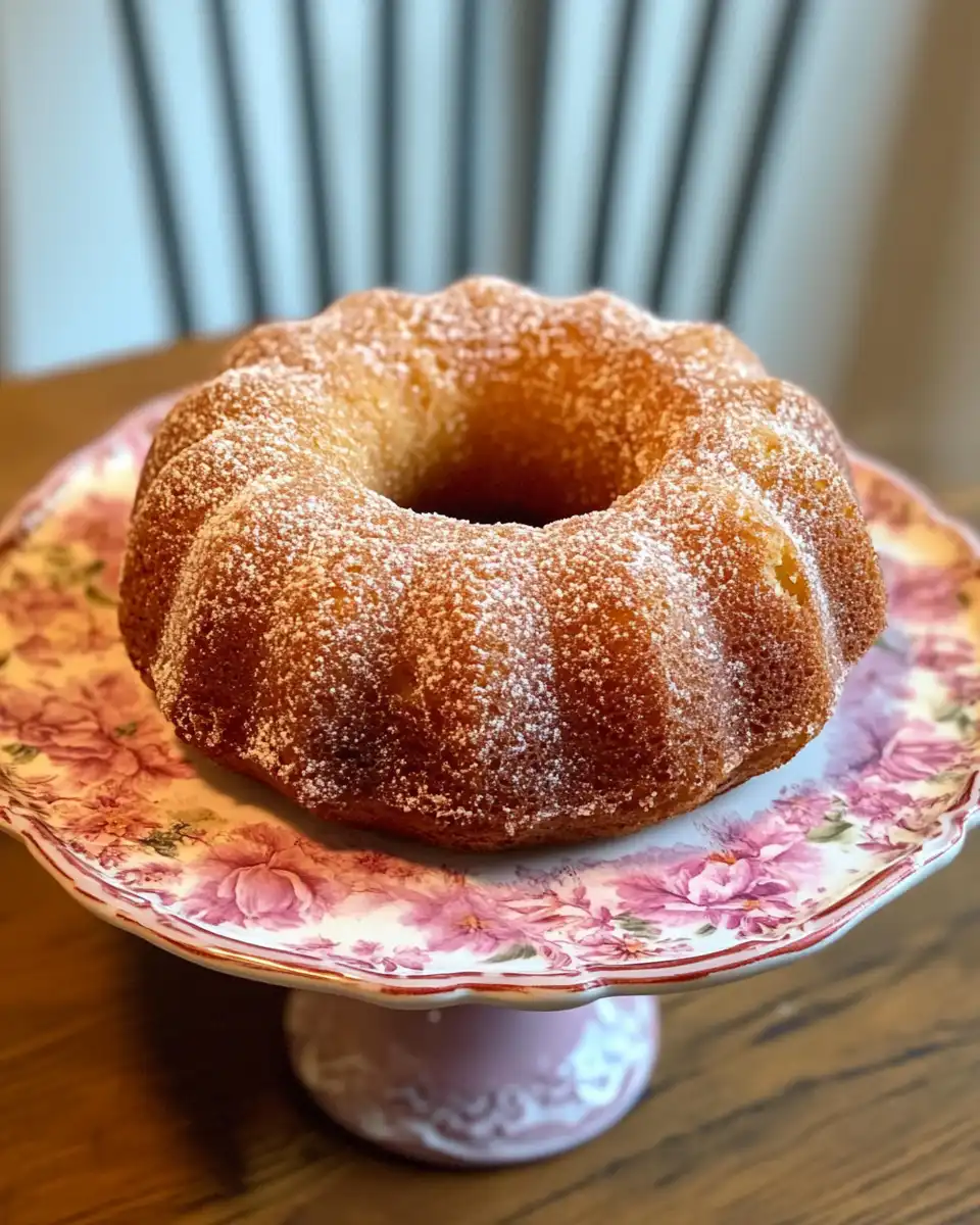 Pressure cooker keto apple cider donut cake steaming and fragrant
