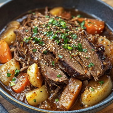 korean style pot roast taken with iphone 15 pro max --iw 2 --ar 4:5 --v 6.1 --raw