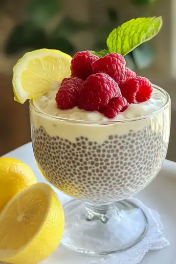 lemon cream chia pudding taken with iphone 15 pro max --iw 2 --ar 4:5 --v 6.1 --raw