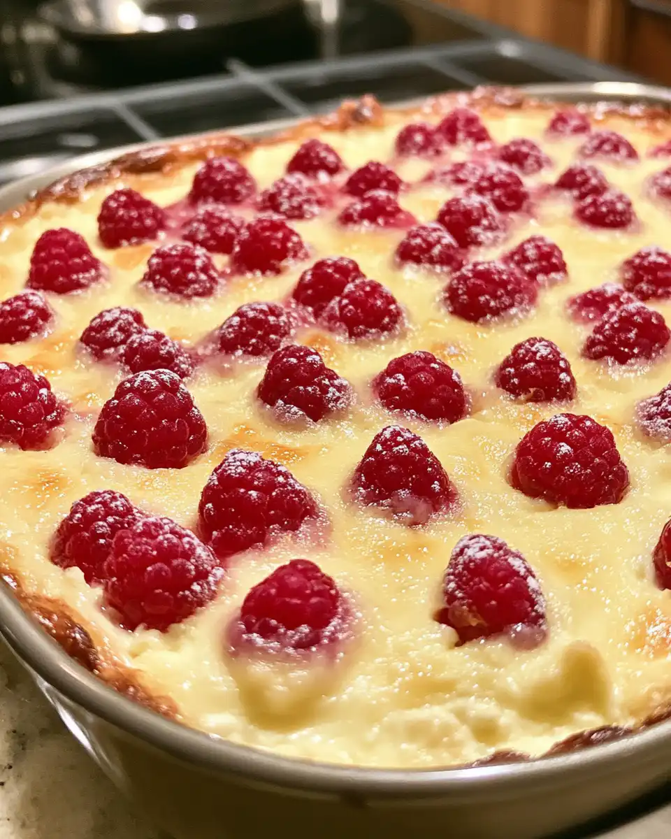 Mixing bowl with ingredients for lemon raspberry bake
