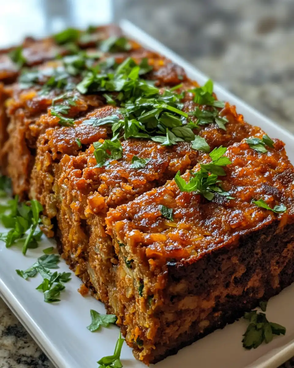 Ingredients for vegan lentil meatloaf including mushrooms, lentils, and spices