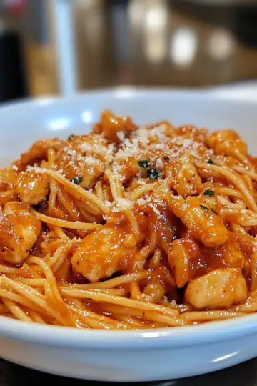 Louisiana Chicken Pasta taken with iphone 15 pro max --iw 2 --ar 4:5 --v 6.1 --raw