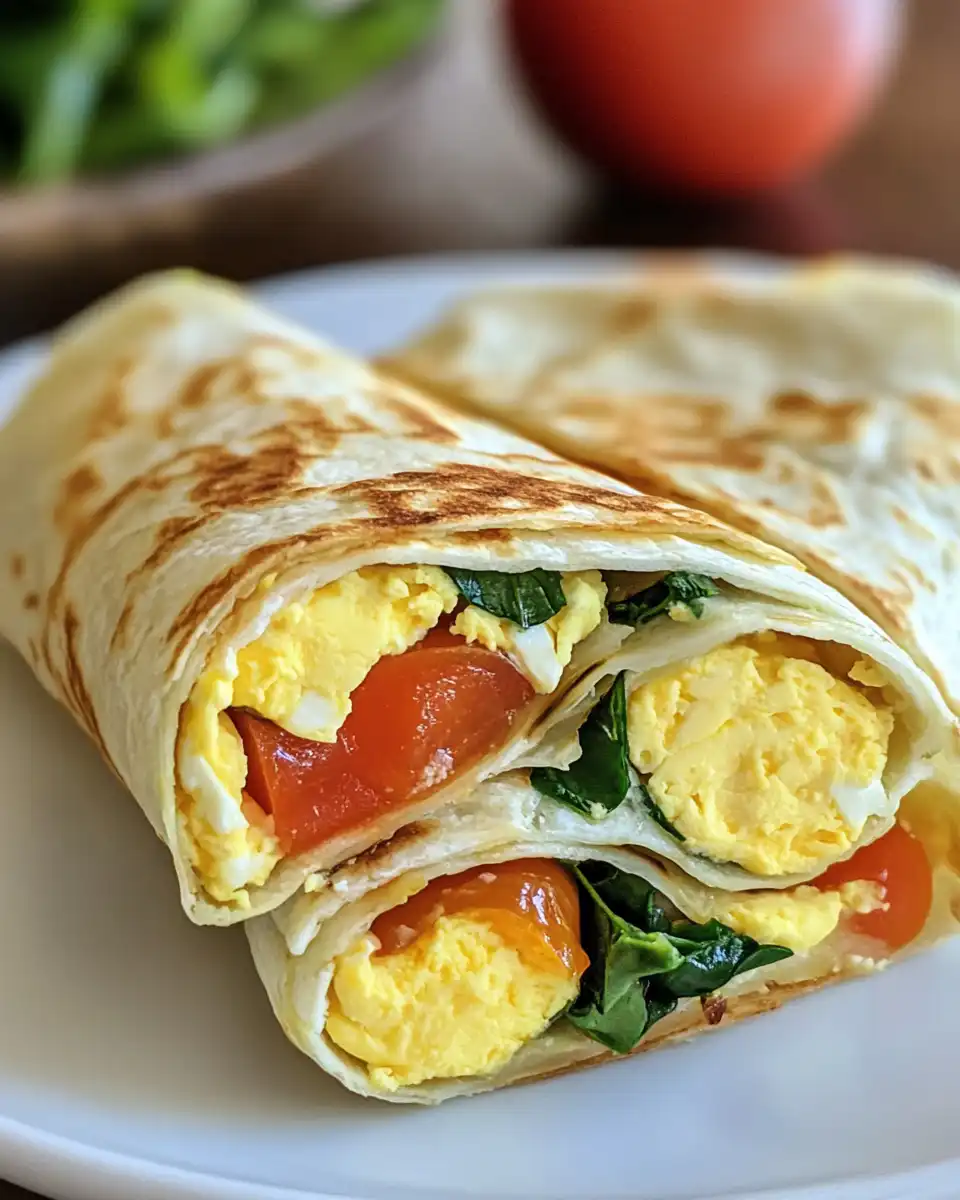 Final plated low FODMAP tasty egg wraps ready to serve