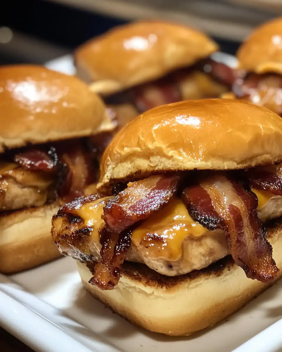 Ingredients for maple chicken bacon sliders including rolls, turkey, Swiss, and bacon