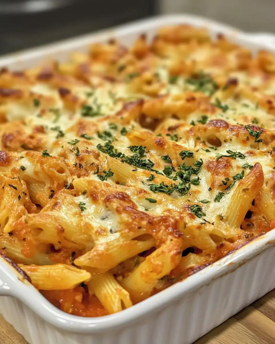 Final creamy Marry Me Chicken Pasta served with fresh spinach and Parmesan