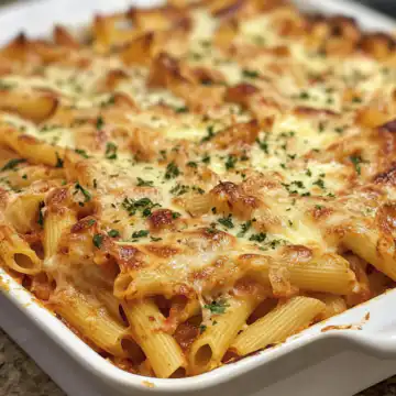 Marry Me Chicken Pasta Bake taken with iphone 15 pro max --iw 2 --ar 4:5 --v 6.1 --raw