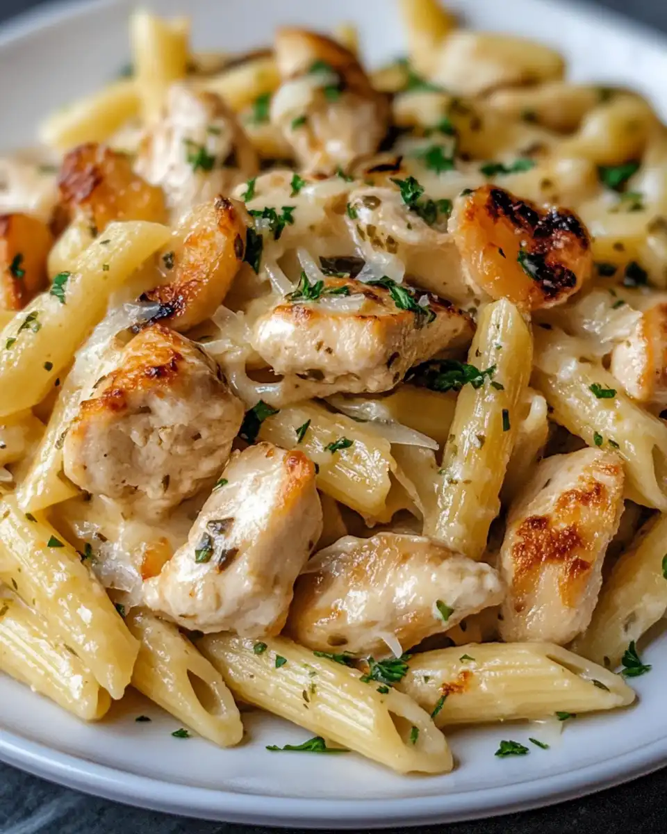 Ingredients for Marry Me Chicken Pasta including pasta, chicken, cream, and sun-dried tomatoes