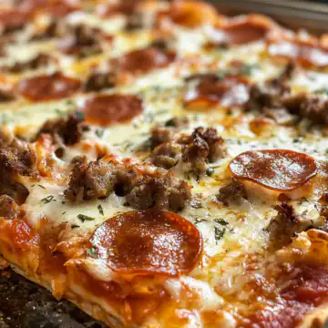 meat lovers pizza casserole tastecove taken with iphone 15 pro max --iw 2 --ar 4:5 --v 6.1 --raw