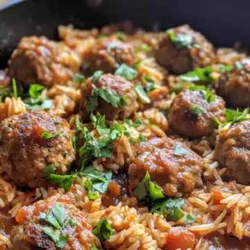 meatballs and rice recipe one skillet from the food taken with iphone 15 pro max --iw 2 --ar 4:5 --v 6.1 --raw