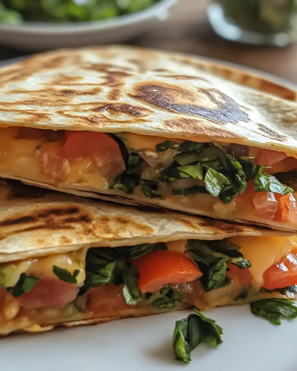 Ingredients for Mediterranean quesadilla laid out including mozzarella, feta, spinach, and sun dried tomatoes