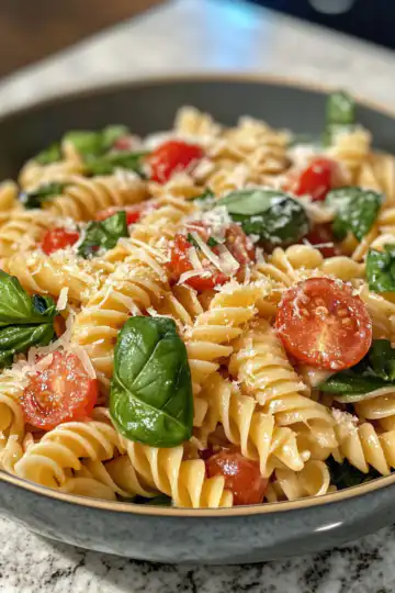 Million Dollar Pasta Salad taken with iphone 15 pro max --iw 2 --ar 4:5 --v 6.1 --raw