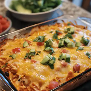 Mix And Bake Chicken Taco Casserole taken with iphone 15 pro max --iw 2 --ar 4:5 --v 6.1 --raw
