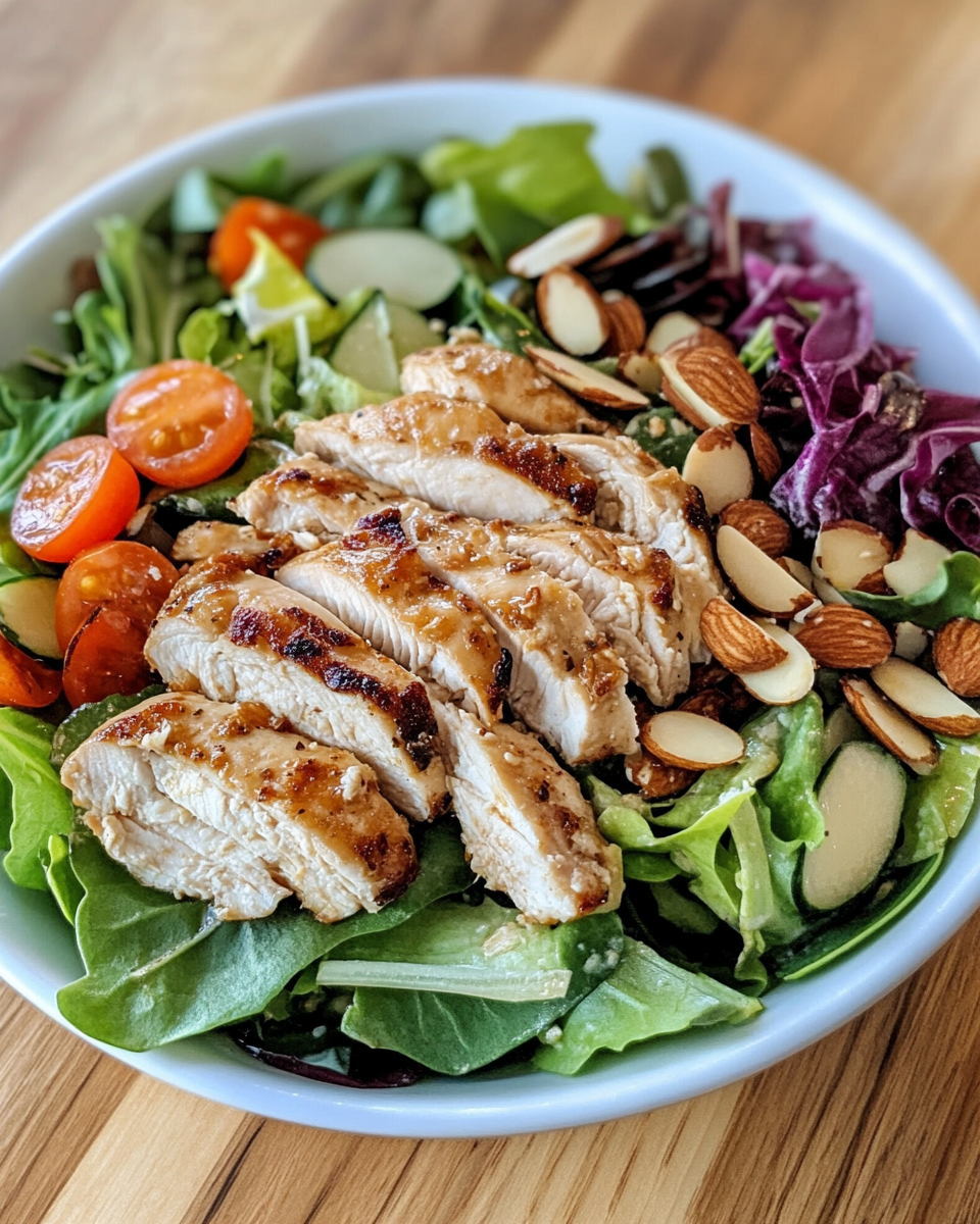 Chicken salad served on toast with fresh greens and avocado slices