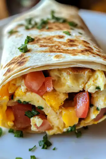 Omelet Tortilla Breakfast Wrap taken with iphone 15 pro max --iw 2 --ar 4:5 --v 6.1 --raw