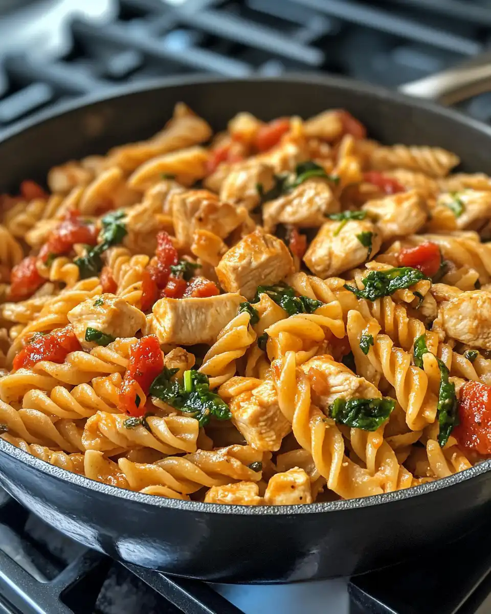 Finished One Pot Marry Me Chicken Pasta garnished and served in bowl