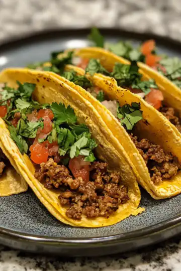 Oven Baked Tacos taken with iphone 15 pro max --iw 2 --ar 4:5 --v 6.1 --raw