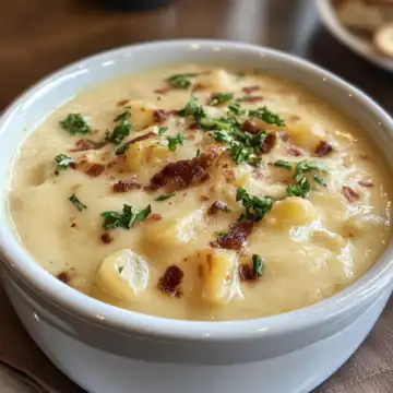 Panera Bread Baked Potato Soup Copycat taken with iphone 15 pro max --iw 2 --ar 4:5 --v 6.1 --raw