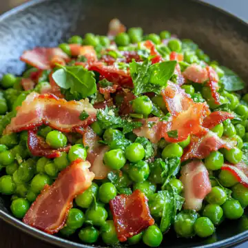 Pea Salad With Bacon taken with iphone 15 pro max --iw 2 --ar 4:5 --v 6.1 --raw