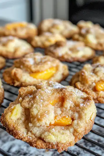 peach cobbler cookies taken with iphone 15 pro max --iw 2 --ar 4:5 --v 6.1 --raw